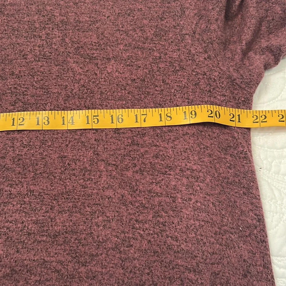 Lucky Brand Super Soft Burgundy Bell Sleeve Sweater, XL